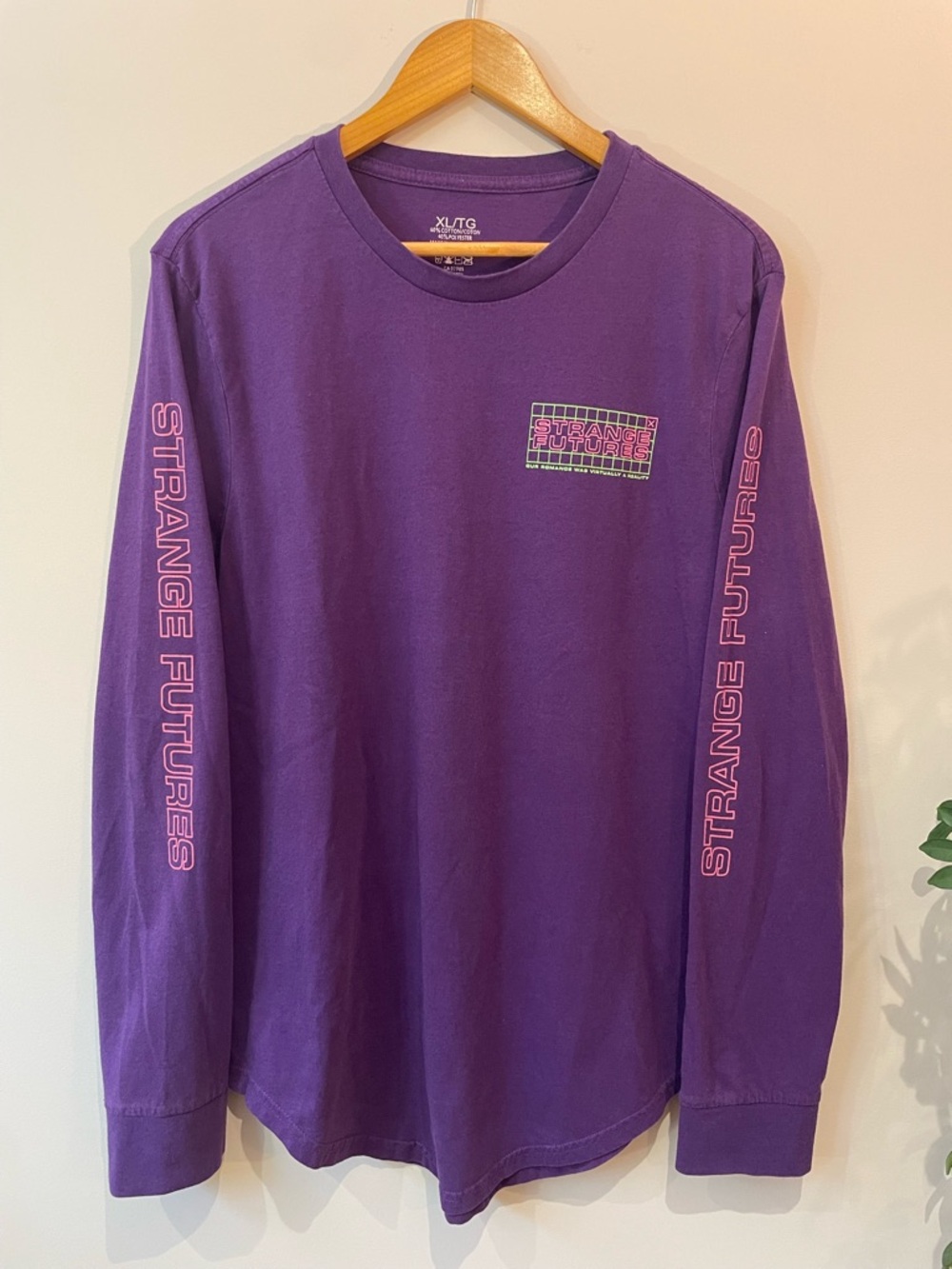 Purple 'Strange Futures' Graphic Long Sleeve Tee